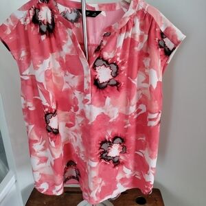 Simply Vera Vera Wang Pink Floral Blouse